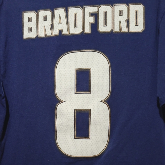 NFL Team Apparel St Louis Rams Sam Bradford #8 Graphic T-Shirt Large - Picture 5 of 6